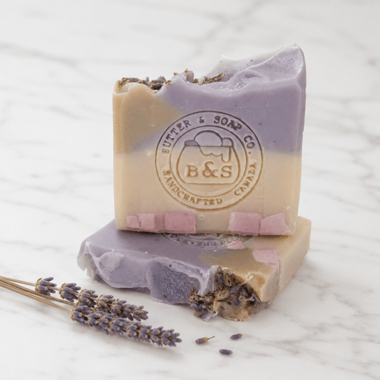 Lavender and Shea Calm Bar - Handmade Cold Process Soap with Mango & Coconut Oil (pack of 2)