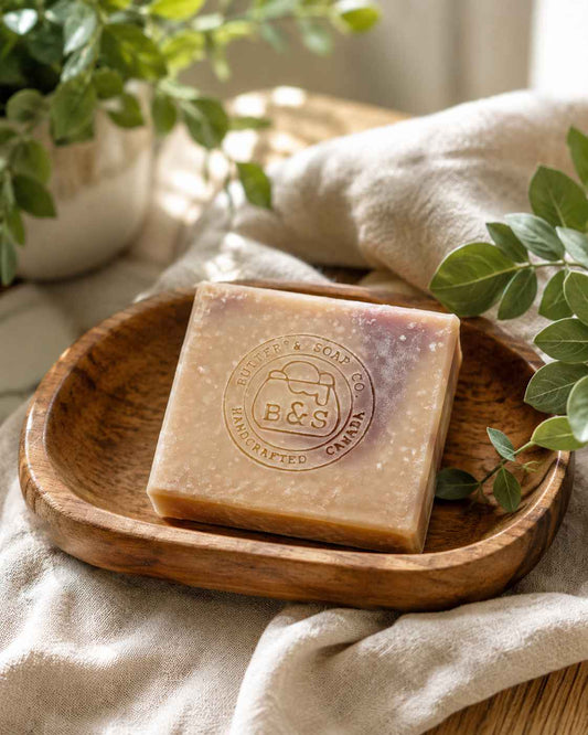 Handcrafted Peachy and Pink Salt Exfoliating Soaps (Pack of 2)