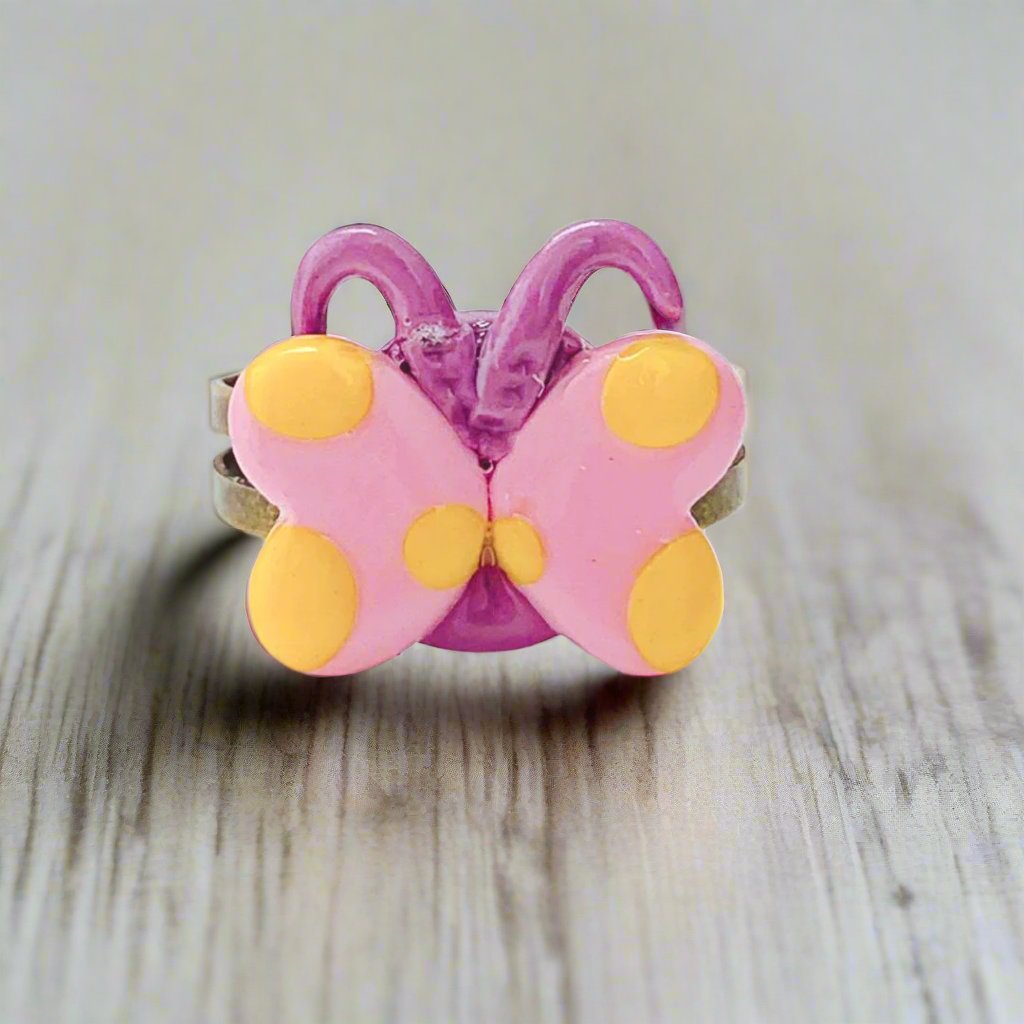 Butterfly Clay Charm Ring