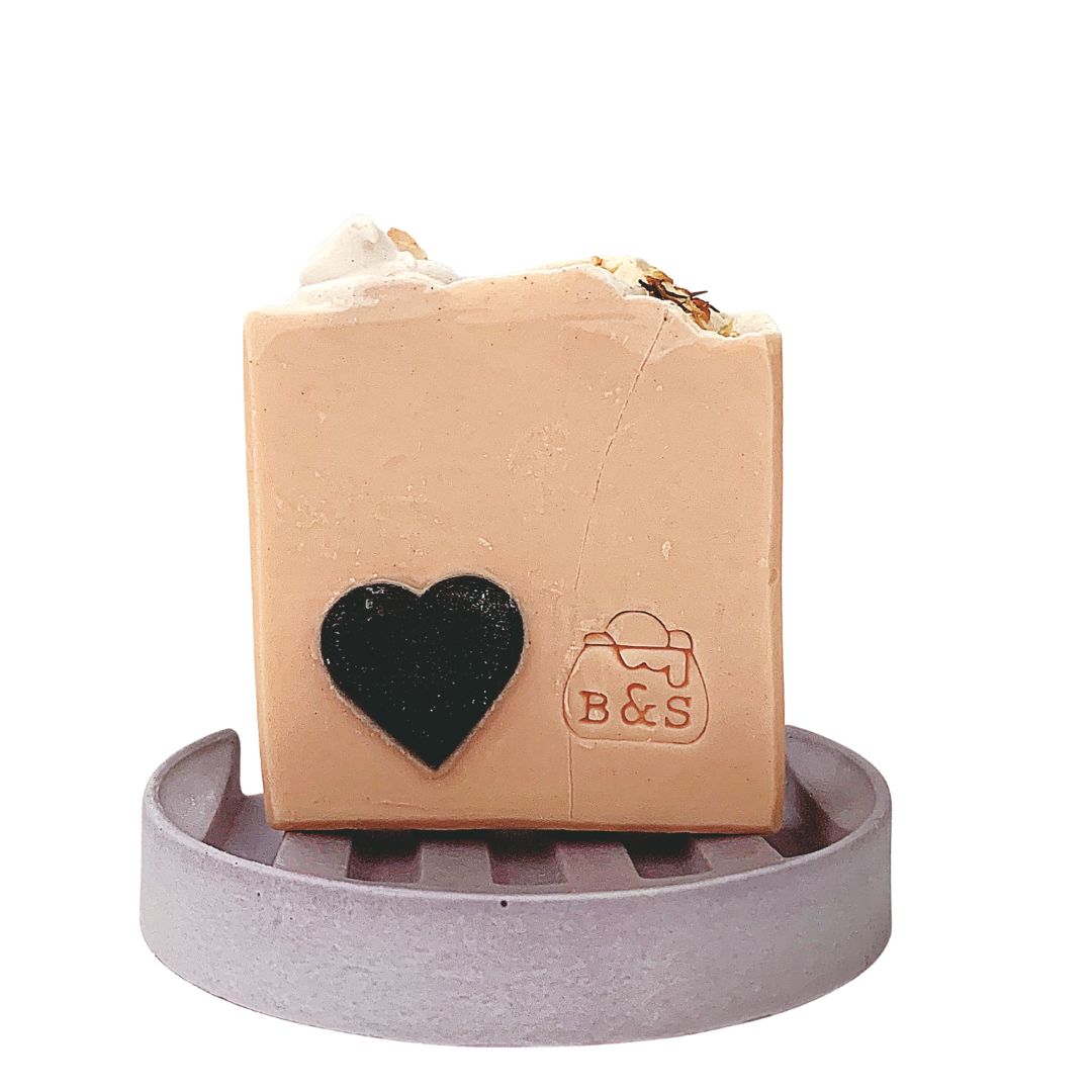 Personalized Handmade Concrete Soap Dish with gift box