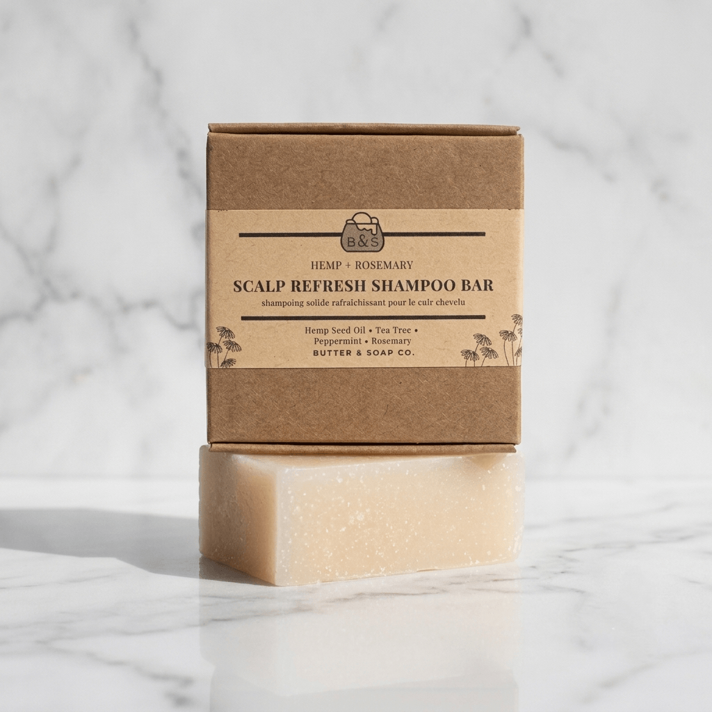 Hemp & Rosemary Scalp Refresh Shampoo Bar – Tea Tree, Peppermint & Rosemary | 5 oz