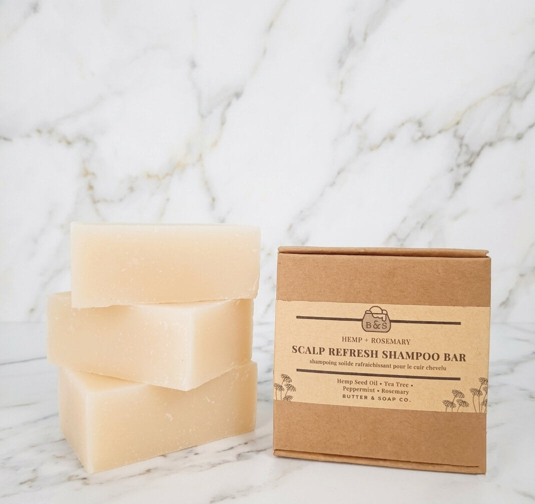 Hemp & Rosemary Scalp Refresh Shampoo Bar – Tea Tree, Peppermint & Rosemary | 5 oz