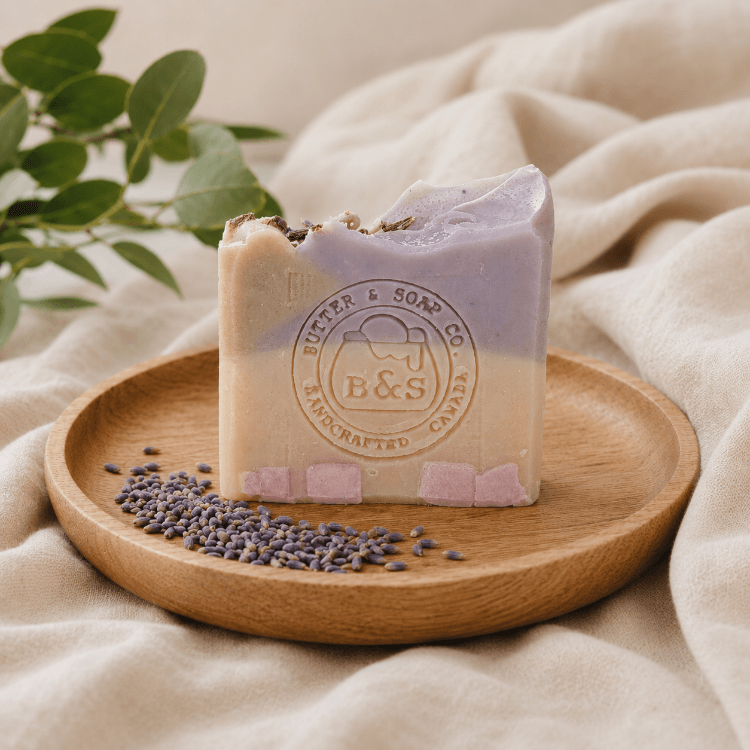 Lavender and Shea Calm Bar - Handmade Cold Process Soap with Mango & Coconut Oil (pack of 2)