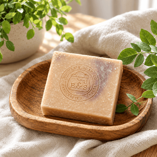Handcrafted Peachy and Pink Salt Exfoliating Soaps (Pack of 2)