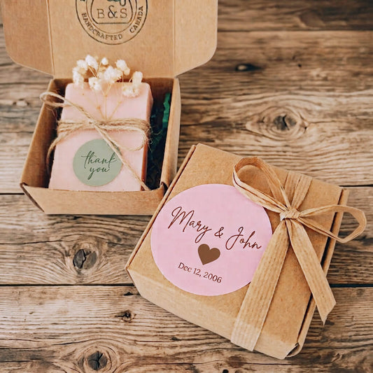 Custom Mini Handmade Shea Butter Soap Favors – Personalized Wedding & Event Gifts