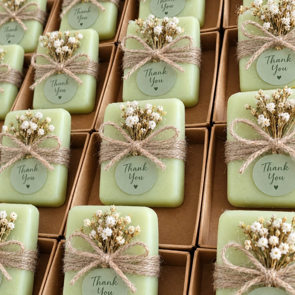 Custom Mini Handmade Shea Butter Soap Favors – Personalized Wedding & Event Gifts