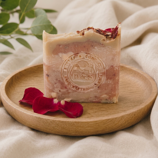 Rose & Mango Butter Velvet Bar - Handmade Cold Process Soap (Pack of 2)