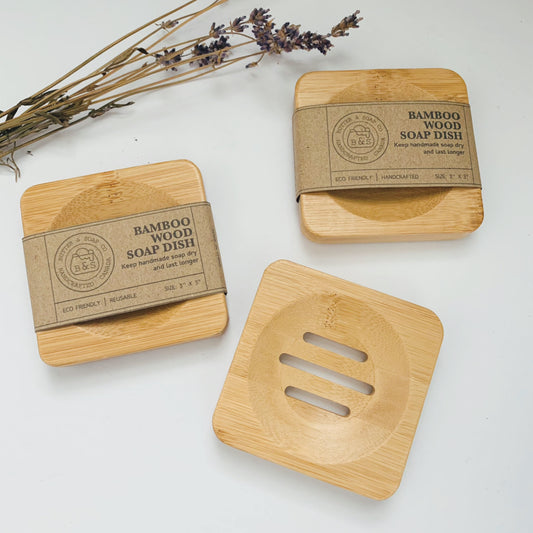Porte-savon en bois de bambou naturel fabriqué à la main