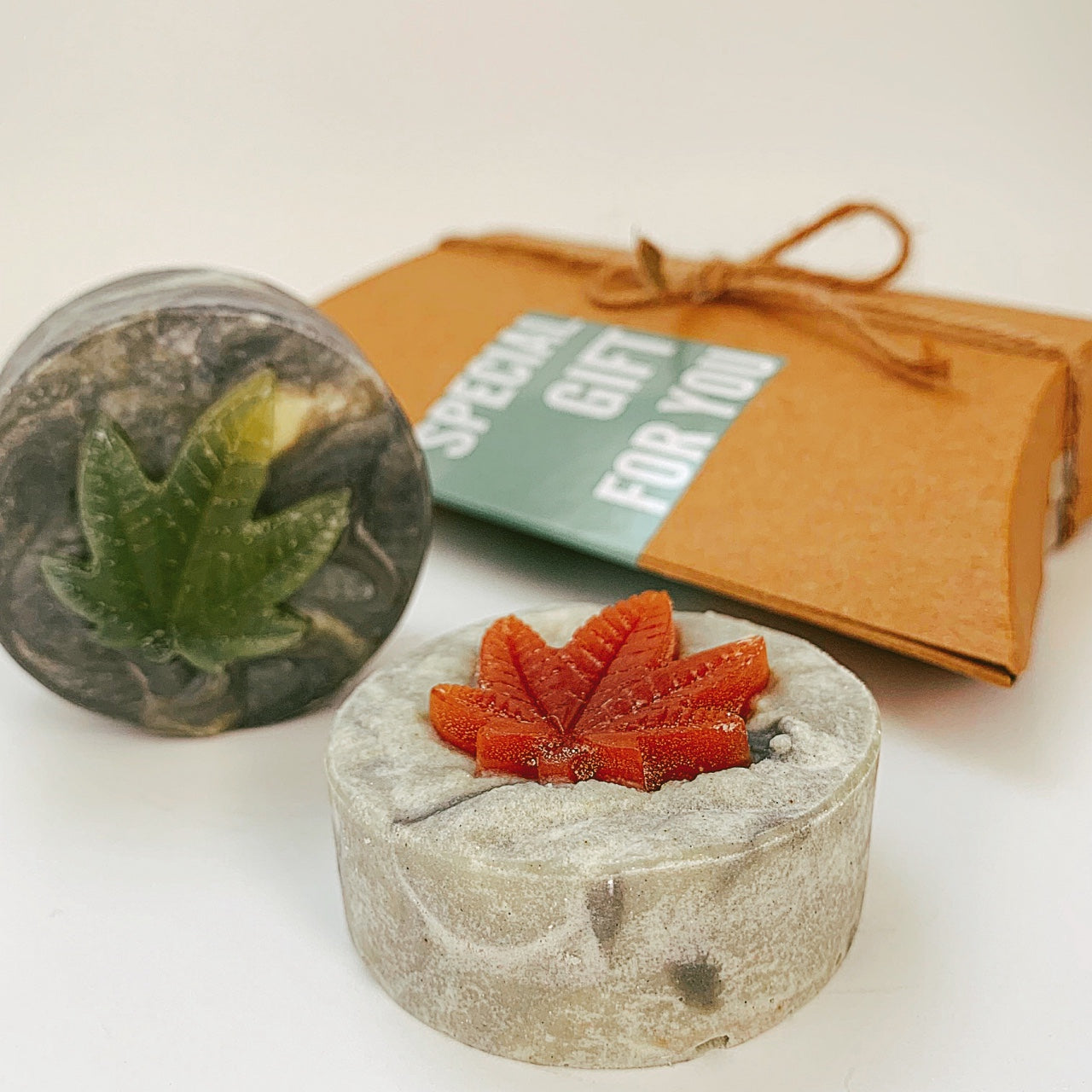 Two All Natural Leaf Shea Soaps Gift Set